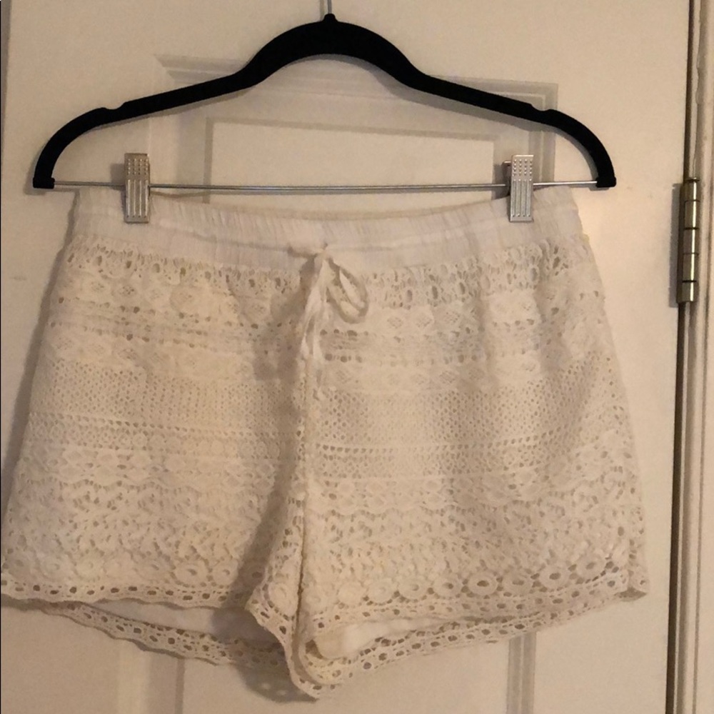 Eyelet Fabric Shorts